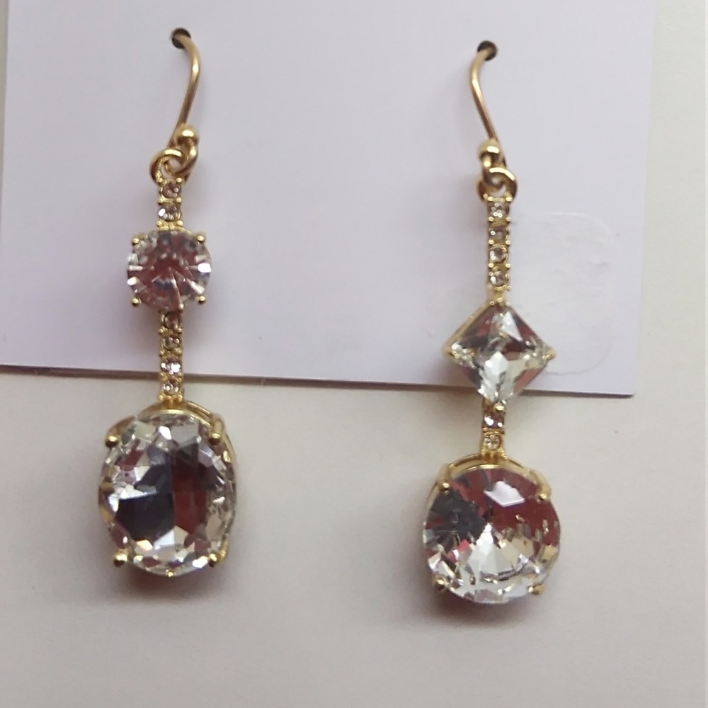 Kate Spade New Mismatch Linear Rhinestone Earrings